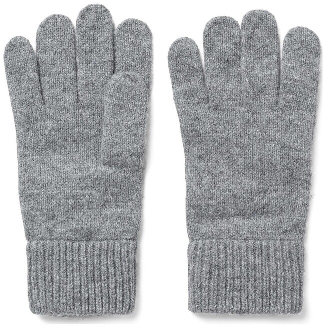 Gant Knitted Wool Gloves Dark Grey Melange