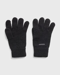Gant Knitted Wool Gloves Handschoenen Zwart
