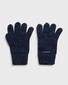 Gant Knitted Wool Gloves Marine