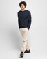 Gant Lambswool Cable Crew Pullover Evening Blue