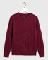 Gant Lambswool Cable Crew Pullover Port Red