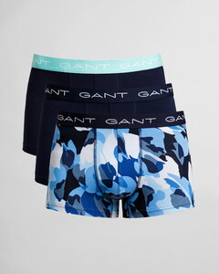 Gant Leaf Camo And Solid Trunk 3Pack Underwear Salty Sea