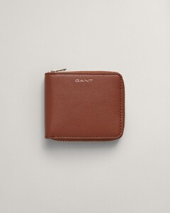 Gant Leather Zip Wallet Clay Brown