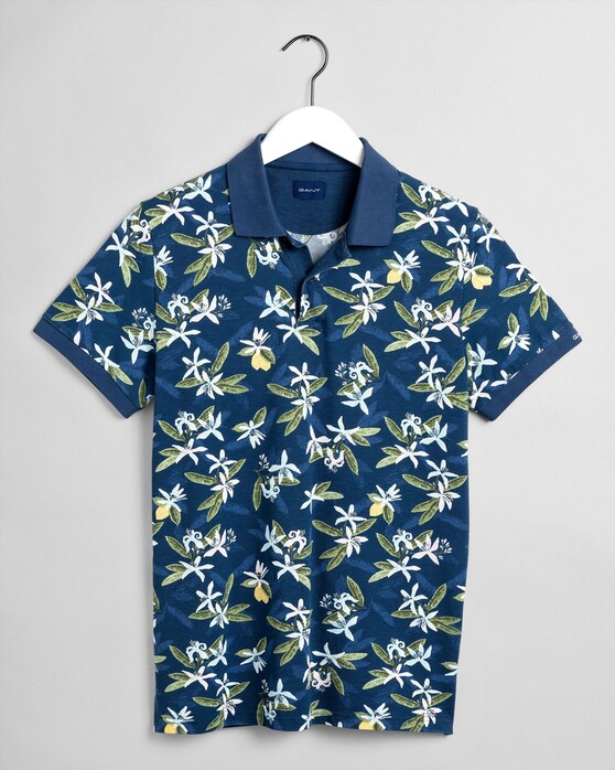 Gant Lemon Flower Fantasy Poloshirt Insignia Blue