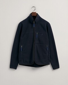 Gant Light Fleece Jacket Jack Avond Blauw