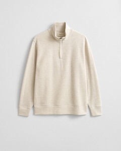 Gant Light Sacker Half Zip Sweatshirt Trui Seed Melange