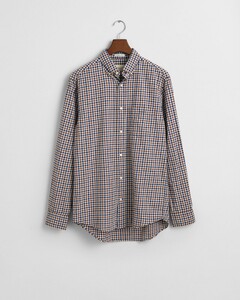 Gant Light Twill Gingham Check Overhemd Cacao