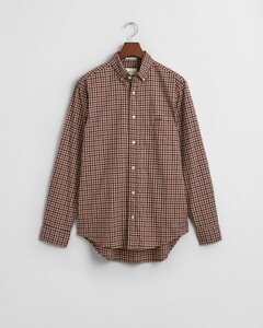 Gant Light Twill Gingham Check Overhemd Wijnrood