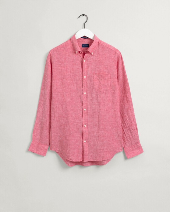 Gant Linen Button Down Shirt Watermelon Pink