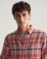 Gant Linen Madras Check Button Down Shirt Peachy Pink