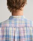 Gant Linen Madras Check Short Sleeve Button Down Shirt California Pink