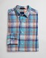 Gant Linen Madras Shirt Aqua