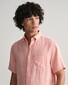 Gant Linen Short Sleeve Button Down Shirt Peachy Pink