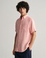 Gant Linen Short Sleeve Button Down Shirt Peachy Pink