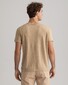 Gant Linen Short Sleeve Round Neck T-Shirt Dark Khaki