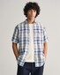 Gant Linnen Madras Check Button Down Short Sleeve Overhemd Eggshell