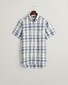 Gant Linnen Madras Check Button Down Short Sleeve Overhemd Eggshell