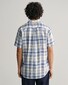 Gant Linnen Madras Check Button Down Short Sleeve Overhemd Eggshell