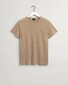 Gant Linnen Short Sleeve Round Neck T-Shirt Donker Khaki