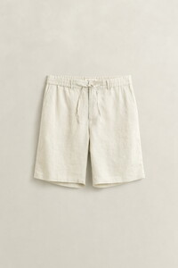Gant Linnen Solid Color Drawstring Bermuda Zand