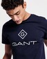 Gant Logo Diamond T-Shirt Avond Blauw
