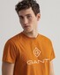 Gant Logo Diamond T-Shirt Dark Mustard Orange