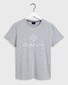 Gant Logo Diamond T-Shirt Grey Melange