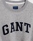Gant Logo Ronde Hals Sweatshirt Trui Grijs Melange