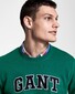 Gant Logo Sweatshirt Pullover Leaf Green