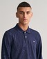 Gant Long Sleeve Piqué Uni Fine Shield Embroidery Polo Avond Blauw