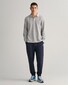 Gant Long Sleeve Piqué Uni Fine Shield Embroidery Polo Grijs Melange