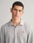 Gant Long Sleeve Piqué Uni Fine Shield Embroidery Polo Grijs Melange