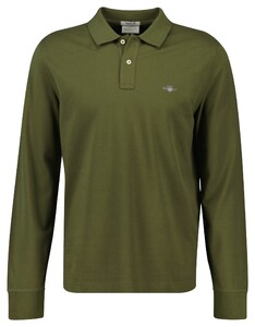 Gant Long Sleeve Piqué Uni Fine Shield Embroidery Polo Mosgroen
