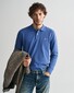 Gant Long Sleeve Piqué Uni Fine Shield Embroidery Polo Vintage Blue