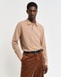 Gant Long Sleeve Piqué Uni Fine Shield Embroidery Polo Warm Khaki