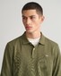 Gant Long Sleeve Piqué Uni Fine Shield Embroidery Poloshirt Juniper Green