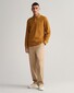 Gant Long Sleeve Piqué Uni Fine Shield Embroidery Poloshirt Warm Brown