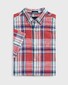 Gant Madras Classic Check Short Sleeve Shirt Cardinal Red