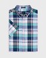 Gant Madras Colorful Check Short Sleeve Shirt Persian Blue