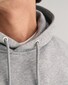 Gant Medium Archive Shield Hoodie Kangaroo Pocket Pullover Grey Melange