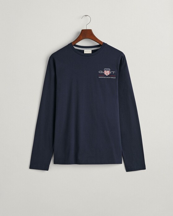Gant Medium Archive Shield Long Sleeve T-Shirt Avond Blauw