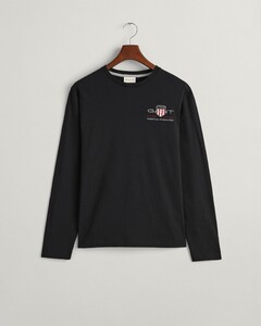 Gant Medium Archive Shield Long Sleeve T-Shirt Zwart