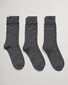 Gant Mercerized Cotton Blend Socks 3Pack Anthracite Grey