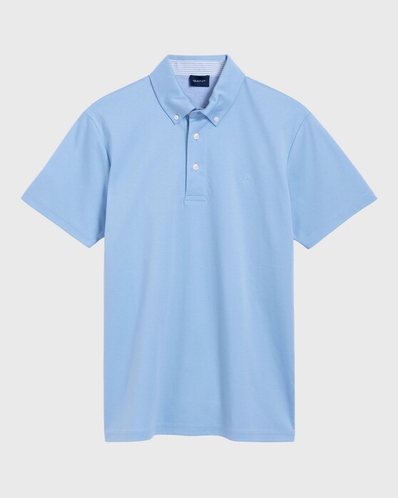 Gant Mercerized Cotton Polo Shirt Capri Blue