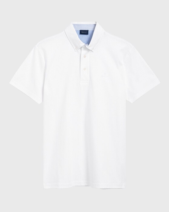 Gant Mercerized Cotton Polo Shirt Wit
