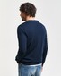 Gant Merino Extrafine Crew Neck Tone-on-Tone Brand Embroidery Pullover Marine