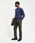 Gant Merino Extrafine Crew Neck Tone-on-Tone Brand Embroidery Trui Marine Melange