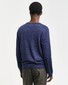 Gant Merino Extrafine Crew Neck Tone-on-Tone Brand Embroidery Trui Marine Melange