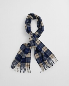 Gant Merino Wool Check Sjaal Persian Blue
