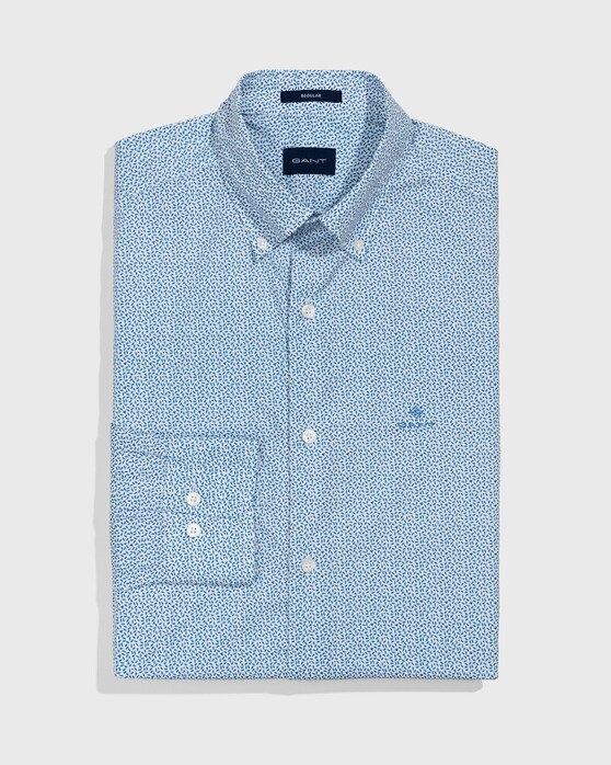 Gant Micro Contrast Overhemd Wit
